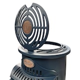 thumbnail of Poele à gaz 3,4KW Bleu Saphir Mat Effet poêle à bois Fonte véritable + Tuyau gaz + détendeur butane Provence Sahara