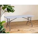 thumbnail of Buffettisch Gartentisch Klapptisch zusammenklappbar faltbar weiß grau 180x70x74cm NIKOLAUS