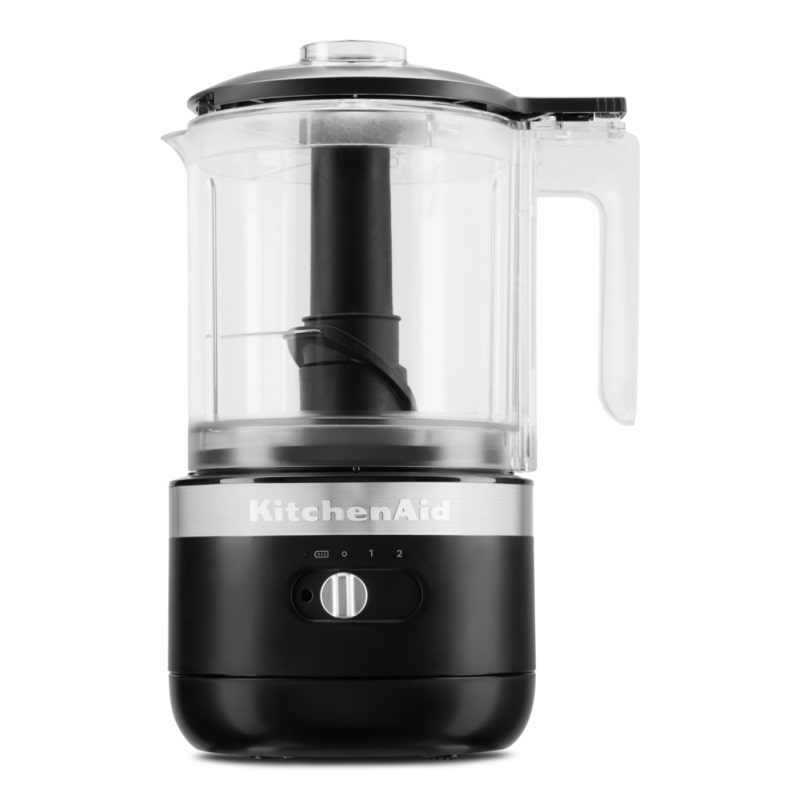 KITCHENAID Picadora sin cable 5KFCB519EBM, acero inoxidable/plástico, 1.19 L, 24 W, sin cable, función de impulso en la tapa, negra