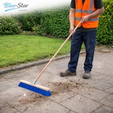 thumbnail of Blue-Star Besen 60 cm Breit mit blauen Borsten und stabilem Stiel Holzstiel 160 cm Lang Straßenbesen für Außen Garten Haus usw.