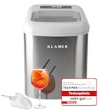 thumbnail of KLAMER Eiswürfelmaschine, 10 Eiswürfel in 7-9 Minuten, 15 kg Eiswürfel pro Tag, 2 Eiswürfelgrößen, 2,1 L Wassertank, 120 W Ice Maker mit Timer, Leise…