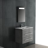 thumbnail of Alpenberger Badezimmer Schrank mit Waschbecken Grau- Nanobeschichtung & Soft-Close Gäste WC