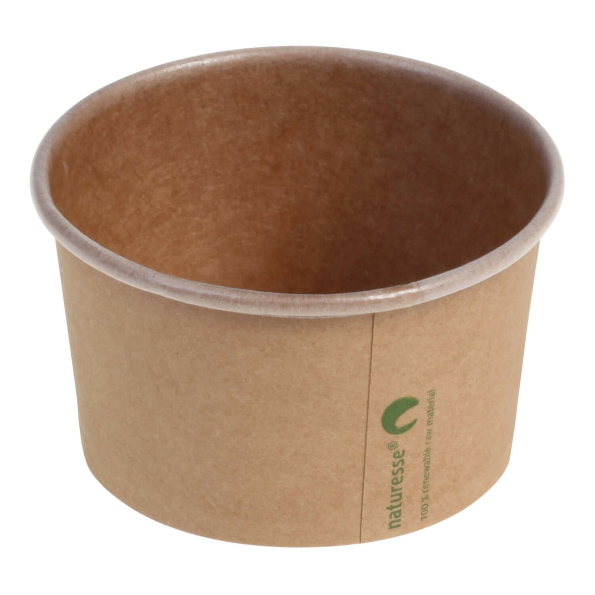 50x Eisbecher Pappbecher Kraft mit Biobeschichtung 150 ml O 85mm braun