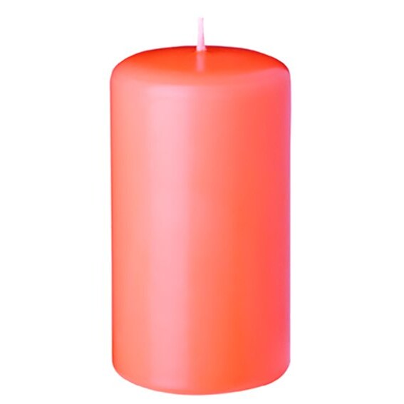 Flachkopf-Stumpenkerzen Lachs 200 x Ø 50 mm, 4 Stück