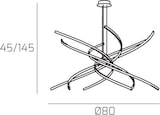 thumbnail of Moderner LED-Kronleuchter Top Light Tornado 69W 4450LM 1163/S80 Schwarz