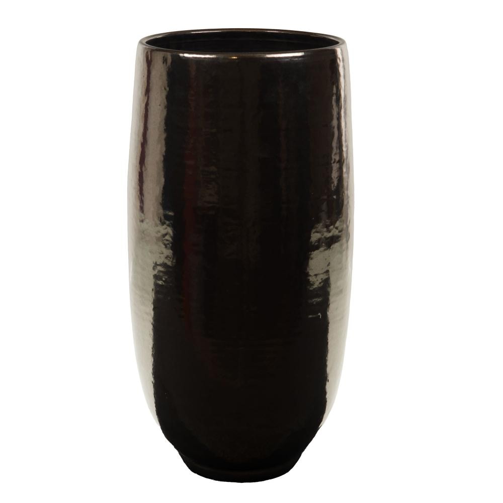 Porte parapluie givrée 40 cm -  Marron Rond Céramique Amadeus 17.00x17.00 cm