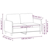thumbnail of vidaXL 2-Sitzer-Sofa Dunkelgrau 120 cm Stoff