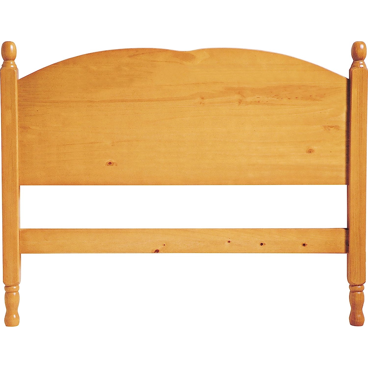 Cabecero para somier de 135, Moblit, Serie Canet, Madera de Pino Macizo , Medidas: (98x142x6) cm (altoxanchoxfondo), Color miel