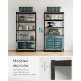thumbnail of Helloshop26 - Robuust metalen stellingkast 200 x 100 x 50 cm 5 schappen totale draagcapaciteit 875 kg (175 kg/schap) verstelbare 12_0005596