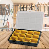 thumbnail of Organizador de plástico com 12 caixas extraíveis no interior L 180 x P 128 x A 32 mm