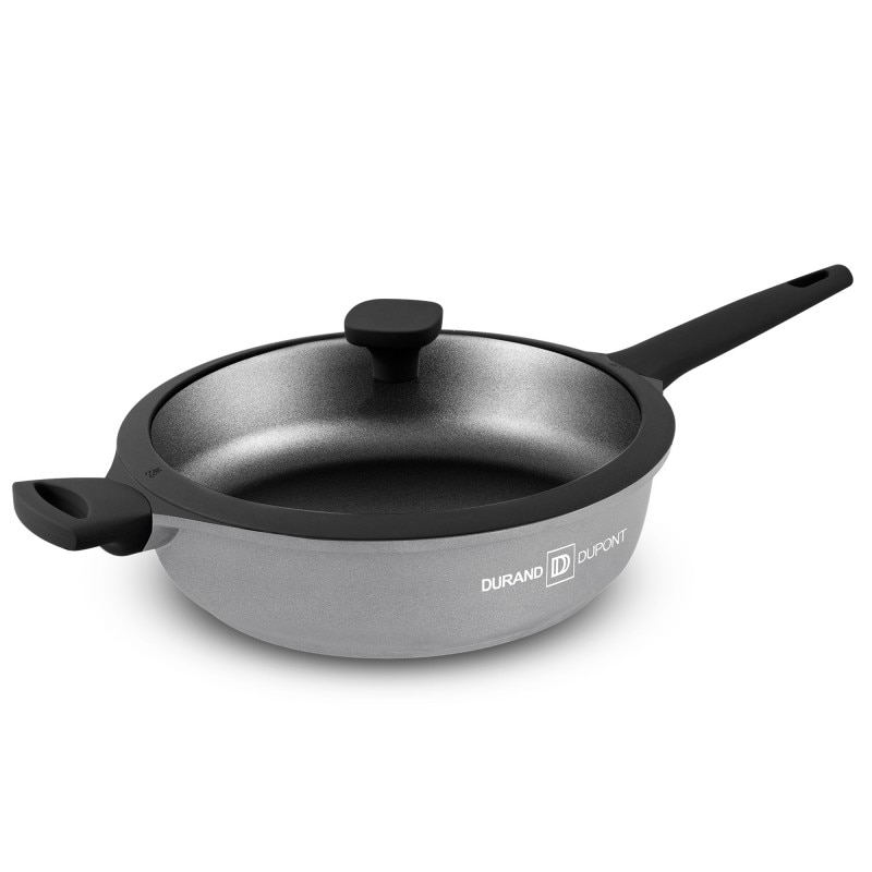 Sauteuse Fonte D'aluminium 28 Cm Avec Couvercle Chambord Titane St28tfi Durant Dupont