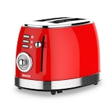 thumbnail of SOGO Tostapane 2 fette retrò / 850W / 6 livelli di temperatura / scongelamento e riscaldamento /  rosso