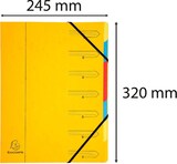 thumbnail of Exacompta 54079E 12x Ordnungsmappe aus Colorspan-Karton 355g/m2 mit Gummizug, 7 Fächern, für Format DIN A4 - Gelb