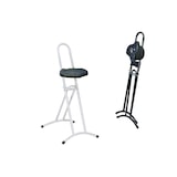 thumbnail of PROREGAL Klappbare Stehhilfe | Sitzhöhe 61-86cm | Tragfähigkeit 80kg | Polyurethane-Sitz | mit Transportrollen | Schwarz/Schwarz