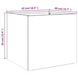 thumbnail of vidaXL Pflanzkübel Silbern 42x40x39 cm Verzinkter Stahl