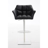 thumbnail of Banco de bar Damaso com revestimento em imitação de pele preto/branco