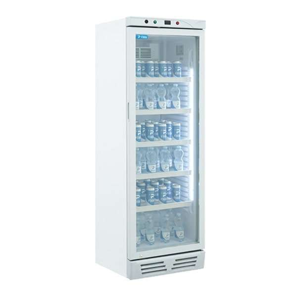 Vetrinetta frigo bibite da 390 lt silver temperatura da 0°C a +10°C
