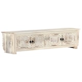 thumbnail of vidaXL Tv-meubel 140x30x35 cm massief mangohout wit