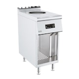 thumbnail of Combisteel wokkookplaat met inductie en roestvrijstalen onderstel.