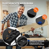 thumbnail of ECD Germany 5 in 1 Werkbank klappbar 94x48x80 cm, höhenverstellbar, bis 150 kg, Rollwagen Rollbrett Sägebock, Multifunktionaler Arbeitstisch Werkstatt