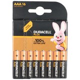 thumbnail of Duracell Batterie Alkaline, Micro, AAA, LR03, 1.5V Plus, Extra Life, Retail Blister (16-Pack)