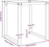 thumbnail of vidaXL Esstisch-Gestell in O-Form 60x60x73 cm Stahl