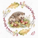 thumbnail of 20 Servietten Papier 33x33cm 3-lag Einweg Papierservietten mit Igel Motiv Partyservietten Motivservietten Lunchservietten