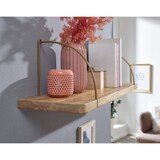 thumbnail of Wandregal 60x25x22 cm Mango Massivholz / Metall Hängeregal Industrial, Kleines Design Schweberegal, Regal Hängend Wohnzimmer, Bücherregal