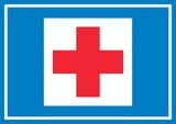 thumbnail of Richtzeichen Erste Hilfe Symbol Schild A0 Rückseite selbstklebend