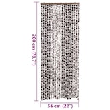 thumbnail of vidaXL Fliegenvorhang Braun und Weiß 56x200 cm Chenille
