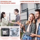 thumbnail of 10 Stück Grün 6005 Befestigungsset für Doppelstabmatten V2A Edelstahl - flache Klemmplatte und universal Halter M8
