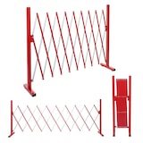 thumbnail of Reja de barrera HWC-B34, reja telescópica, aluminio rojo-blanco ~ altura 103cm, anchura 32-265cm
