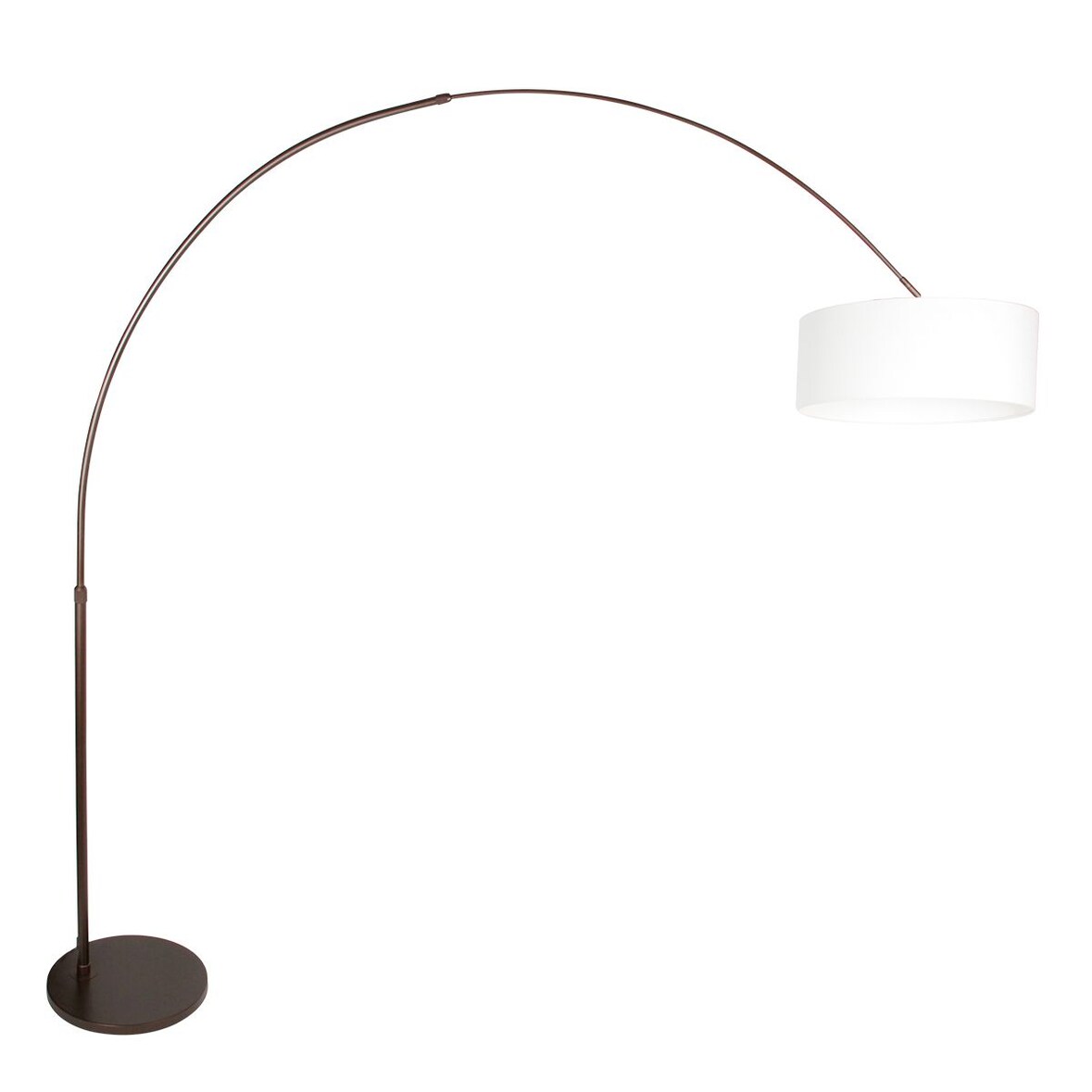 Steinhauer Stehleuchte 1-fl. "Sparkled Light" 4766CA (7268CA + K1066QS) Cacao + Weiß