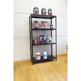 thumbnail of Etagère Métallique Emboîtable 4 tablettes 60 kg de charge par niveau 200 x 100 x 50 cm noir
