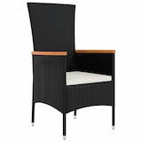 thumbnail of vidaXL 11-tlg. Garten-Essgruppe mit Kissen Schwarz Poly Rattan