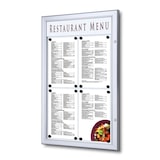thumbnail of Showdown Speisekarten Schaukasten Outdoor - 4x DIN A4 - Aluminium / Stahl - Silber