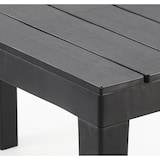 thumbnail of Tavolo da pranzo da giardino Bali, plastica, 138 x 78 cm, aspetto legno, rettangolare, antracite