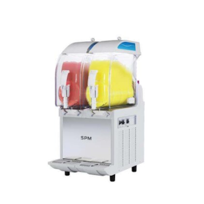 Batidora de granizados, sorbetes y batidos con dos cubas de 11+11 litros 400X580X870 IPRO 2 MEC blanca