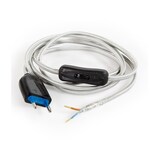 thumbnail of Câble Électrique Plat Argent | Prémonté avec Fiche et Interrupteur | Prêt à Installer