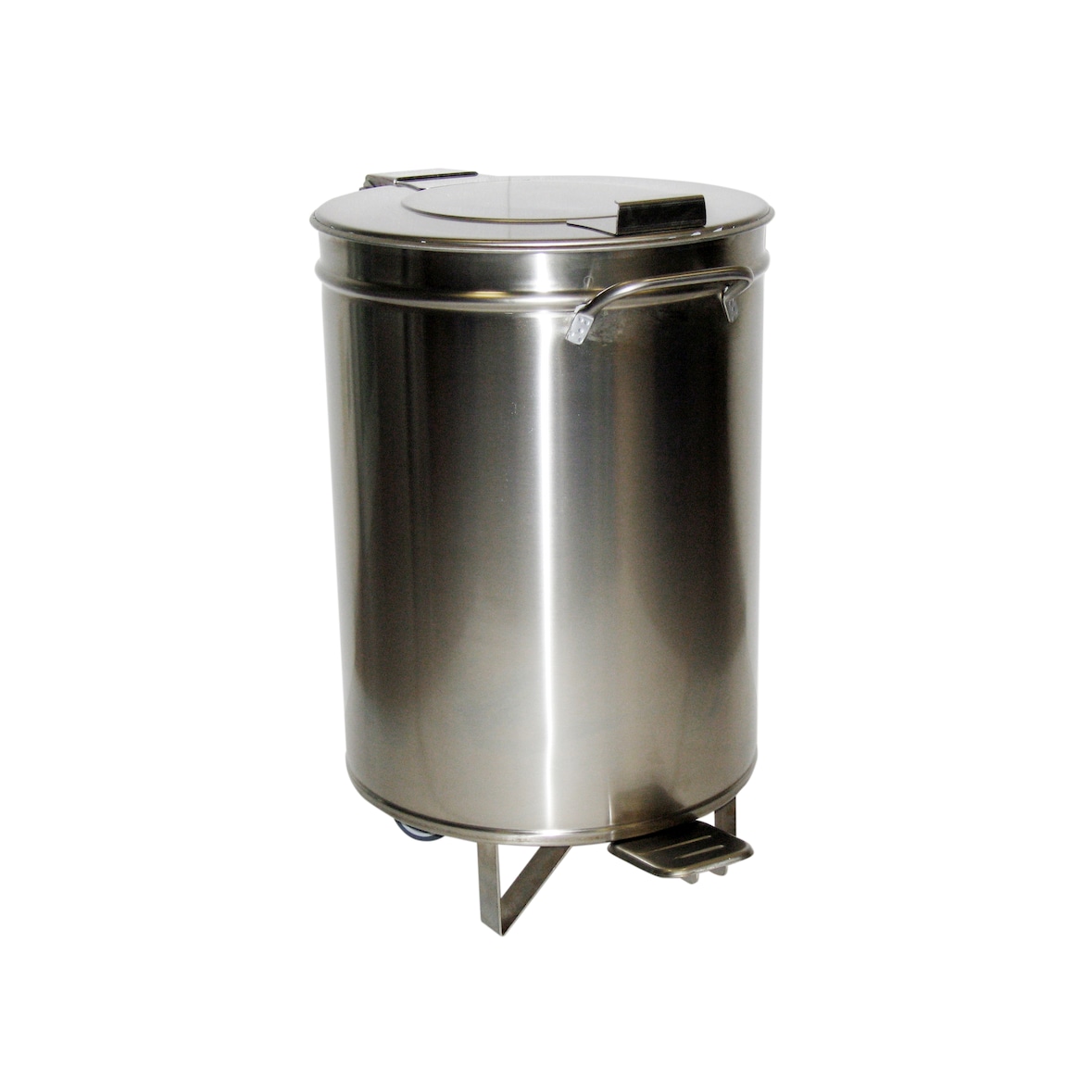 Gastro-Mülleimer aus Edelstahl mit Fußbedienung 50 Liter