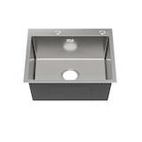thumbnail of Gasfrit - Keukenspoelbak met sifon voor opbouwmontage van roestvrij staal grijs, 1 spoelbak, 540 x 490 x 200 mm
