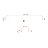 thumbnail of TOPLINE Wandbord inkl. Konsolen zur Wandbefestigung, 1800 x 300 mm