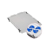 thumbnail of PROREGAL SparSet 10x Eurobox NextGen Color mit Auflagedeckel & Verschlüsse, HxBxT 32x30x40cm, 30L, Grau, Griffe blau offen, Eurobehälter, Box