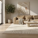 thumbnail of Teppich Esszimmer 3D Skandinavischer Boho Modern Waschbar Strapazierfähig Wohnzimmer Pflegeleicht Creme 240x340 cm – RIGI von Kadima Design