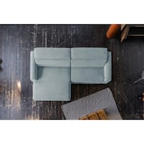thumbnail of KAWOLA Sofa LAISKA Ecksofa Cord hellblau Longchair links
