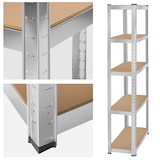 thumbnail of tectake Estante de carga pesada - 180 x 90 x 40 cm, 750 kg prata