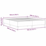 thumbnail of vidaXL Bedframe 180x200 cm ribfluweel blauw