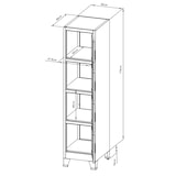 thumbnail of Helloshop26 - Büroschrank Aufbewahrungsmöbel für Büro Werkstatt Schlafzimmer Metallstahl mit 4 lackierten Stahltüren 180 x 38 x 45 03_0006348