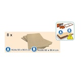 thumbnail of Estante metálica de meia carga Ecoforte Chipboard 4 prateleiras. Cor azul/laranja/madeira 2000x1800x600 mm