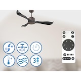 thumbnail of Ventilador de Techo ø132 cm con Wifi Reversible Hypersilence para 35 m² Utila D132 C02 65312 Chocolate